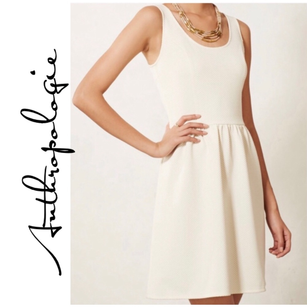 HD in Paris ivory cream rose textured dress S